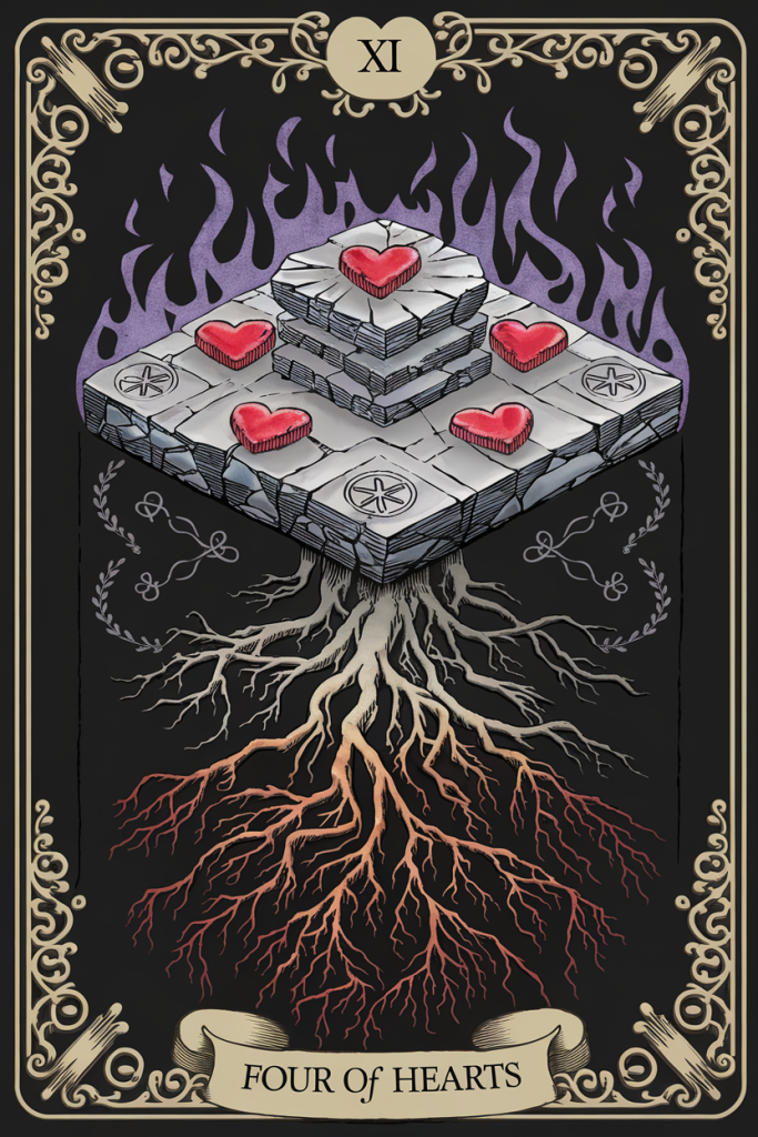4 of Hearts Destiny Card — Ramazing Designs